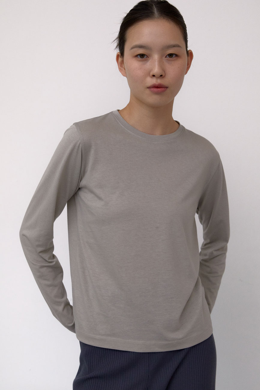 [2차] Tencel Long Sleeve T-Shirts (Grey)